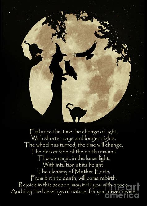 Autumn Equinox Mabon Pagan Wicca Blessing With Witch And Magical