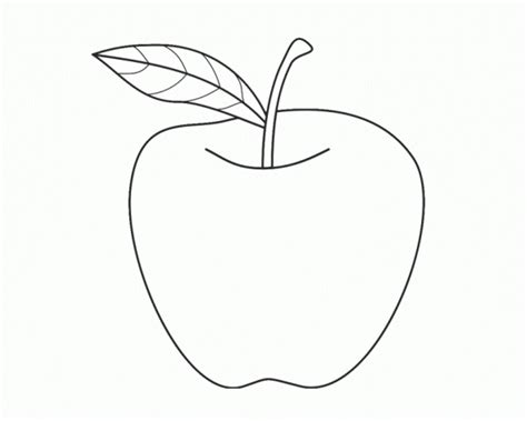 Apple Fruit Images Coloring Home