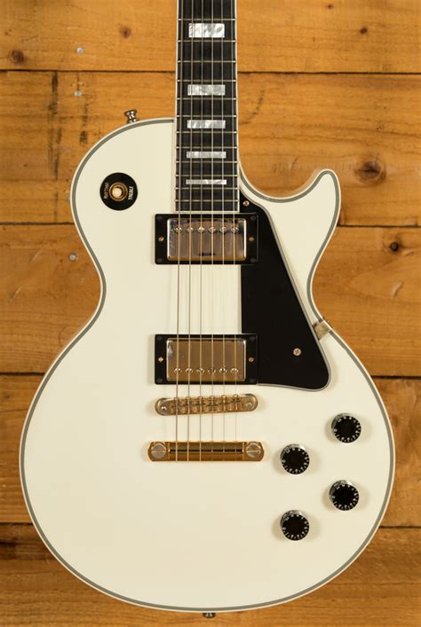 Gibson Les Paul Custom Alpine White Peach Guitars