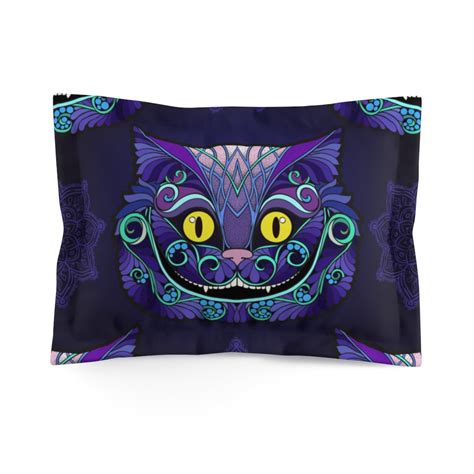 Cat Pillowcase Cheshire Cat Alice In Wonderland Decor Etsy