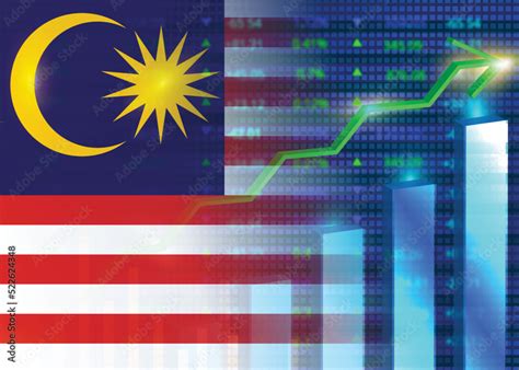 Economic Growth In Malaysiamalaysias Stock Marketmalaysian Flag With