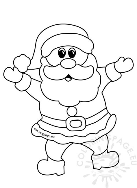 Download the free graphic resources in the form of png, eps, ai or psd. Cheerful Santa Claus Christmas cartoon outline - Coloring Page