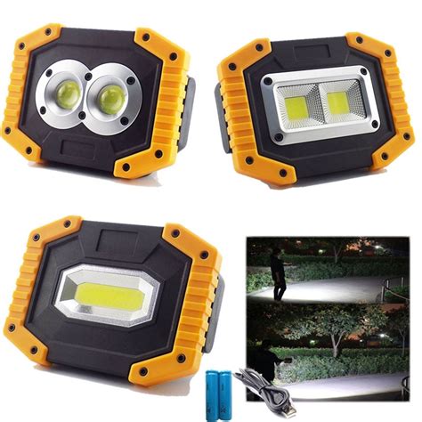 Usb Rechargeable Cob Led Floodlight Working Light Outdoor Portable
