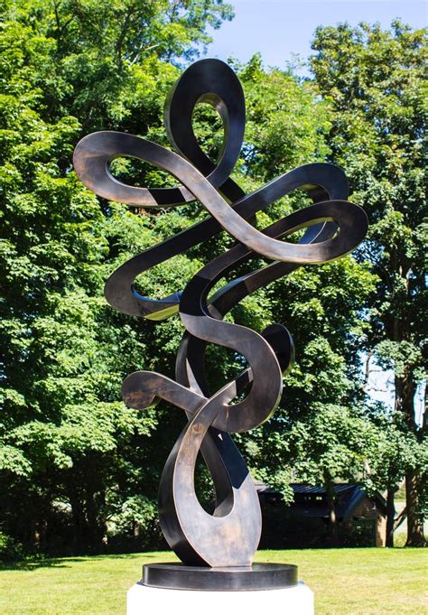 Kevin Barrett Revolve Unique Fabricated Bronze Abstract Sculpture