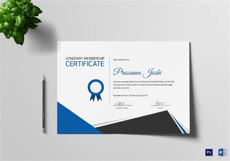 Award committee 2005 honorary doctorate in political thammasat university, thailand science 2005 freedom of the city city of edinburgh, uk 2005. Certificate of Honorary Template - 8+ Word, PSD, AI Format Download | Free & Premium Templates