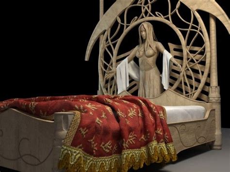 3d Dae Fantasy Bed Rivendell Fantasy Furniture Fantasy Bedroom Elven