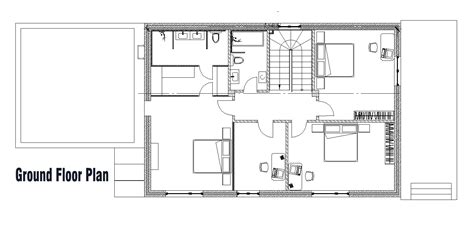 Single Unit Modern House Plans Elevation Section Autocad Dwg File