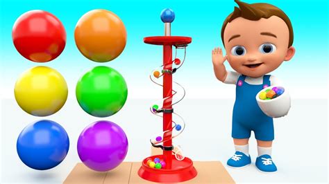 Baby Learning Colors For Children With Color Balls Slider Wooden Toyset