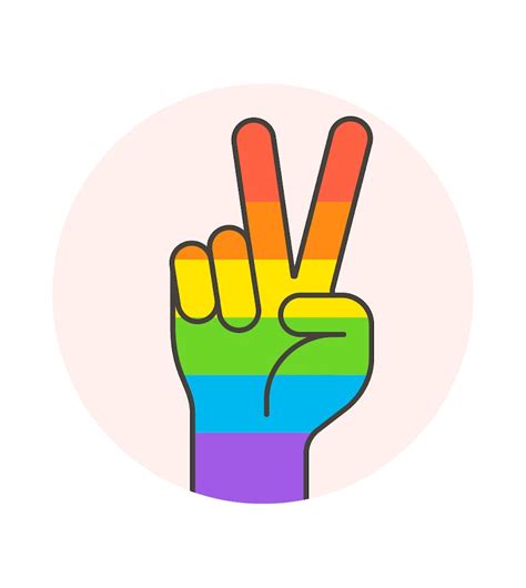 lgbtq sticker peace hand asexual bisexual lesbian etsy canada