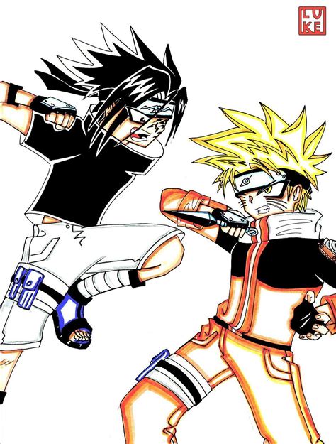 Naruto Vs Sasuke By Luke Fanart Central