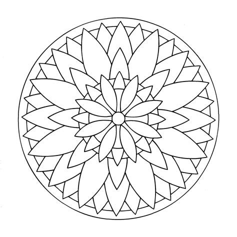 Simple Mandala 3 Mandalas Coloring Pages For Kids To Print And Color