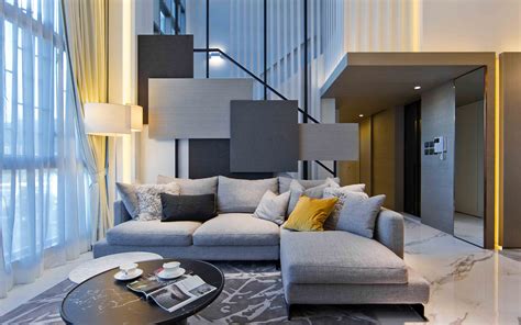 Download Wallpapers Hall 4k Stylish Interior Modern Apartment Sofa
