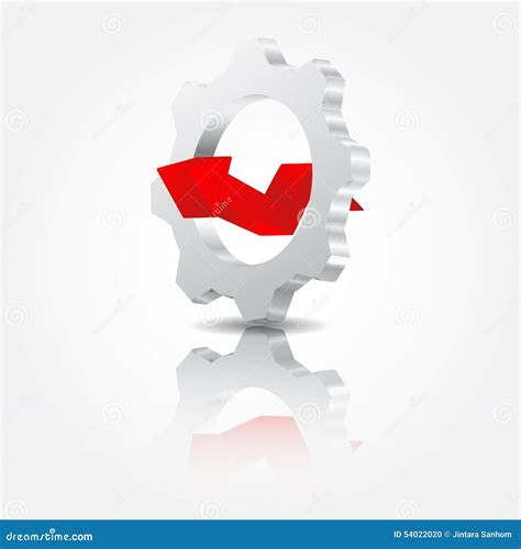 Gear And Arrow Go Up Industrial Concept Stock Vector Illustration Of