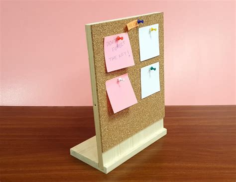 Desktop Cork Bulletin Board Small Mini Hanging Tack Message Memo
