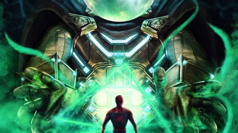Spide, caterpillar, green, nature, curiosity, animals, insects. 1920x1080 Spider Man Far From Home Artwork 1080P Laptop ...