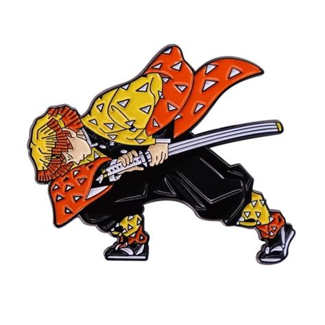 Enamel Pin Zenitsu Thunder Mode Demon Slayer Nufsed Sticker