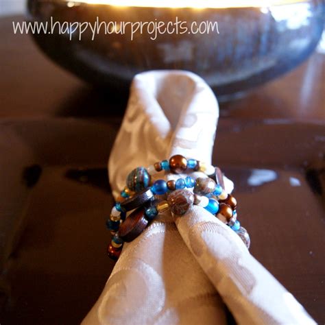 Easy Beaded Napkin Rings Happy Hour Projects