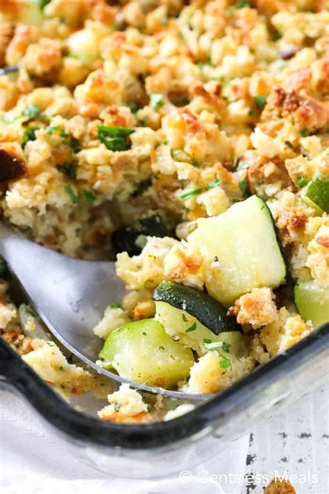 Zucchini Casserole With Stuffing Perfect Side Or Main The Shortcut