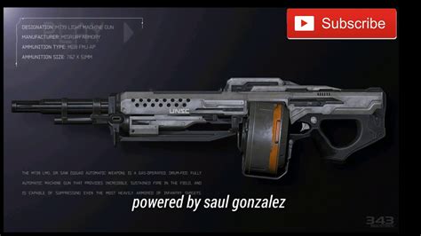 Halo 4 M739 Light Machine Gun Youtube