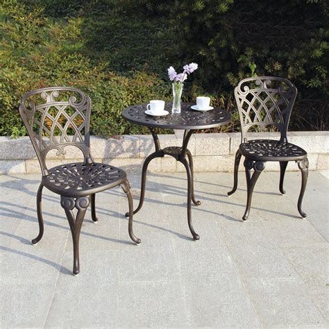 Maybe you would like to learn more about one of these? Shop Darlee New Port 3-Piece Bronze Metal Frame Bistro ...