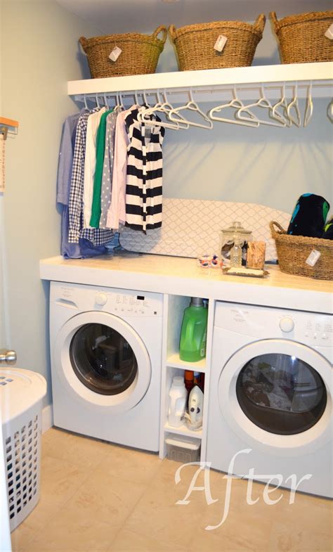 This diy laundry drying rod is the perfect solution for small spaces! Slippers by Day: Organization Palooza Day 3: Laundry Room