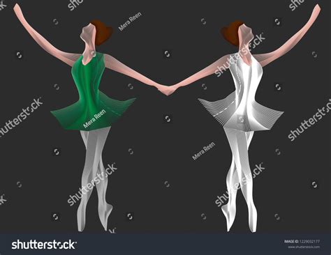 Ballet Line Art Stock Illustration 1229032177 Shutterstock