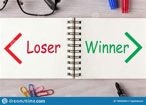 Loser Or Winner Symbol Businessman Turns Cubes And Changes The Word