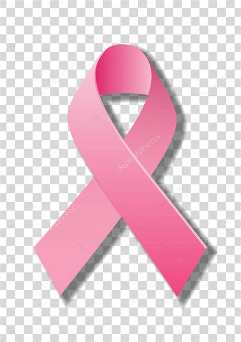 Realistic Pink Ribbon Breast Cancer Awareness Symbol Isolated On