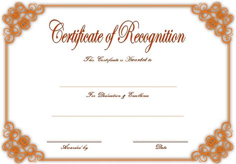 You can also use our certificate template to create additional recognition certificates if you don't like the designs below. 10+ Downloadable Certificate of Recognition Templates Free