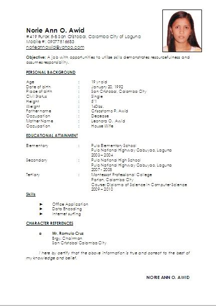 Janine S Collection Typing Job Resume
