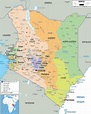Detailed Map Of Kenya - Cities And Towns Map
