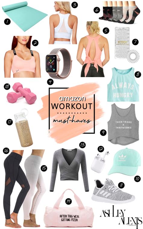 amazon workout must haves ashley alexis creative