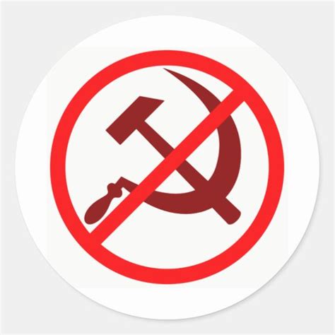 Anti Communist Classic Round Sticker