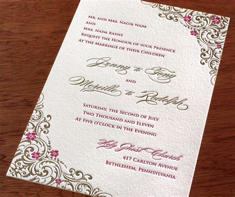 Invitation mariage, articles et bonnes adresses sur internet. Romantic Letterpress Wedding Invitation Gallery - Zena | Invitations by Ajalon