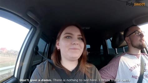 pornhub polysweet sweet blowjob while driving a lot of cum on tits