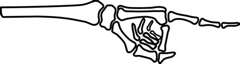 Skeleton Hand Pointing Svg