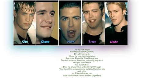 Westlife I Lay My Love On You Colour Coded Lyrics With Indonesian