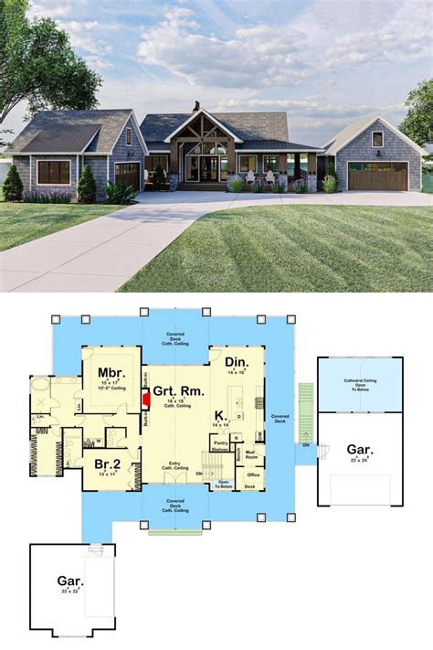 5 Bedroom Single Story Country Style Lake House For A Sloping Lot With