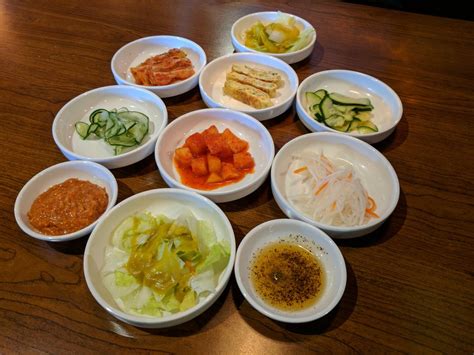 There are thousands of bbq restaurants having various style of meat like galbi, samgyupsal or bulgogi. Banchan (and some sauces). Various Korean side dishes ...