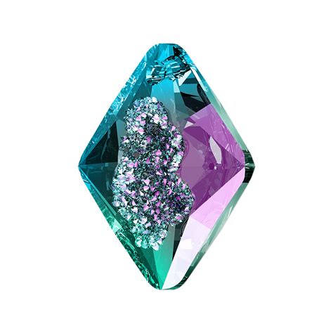 Swarovski Crystal 6926 26mm Growing Crystal Vitrail Light Rhombus Pendant | swarovski crystal ...