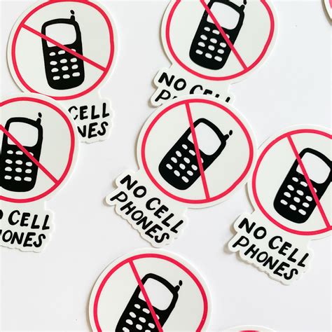 No Cell Phones Sticker Declaration And Co