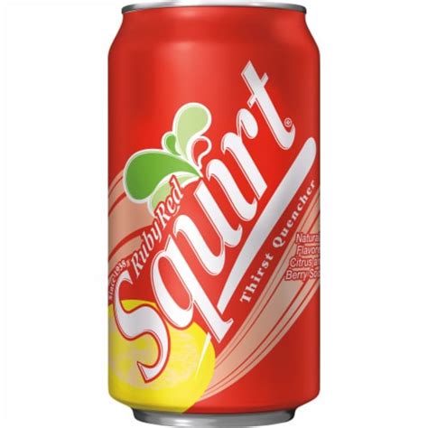 Squirt Ruby Red Naturally Flavored Citrus And Berry Soda 12 Cans 12