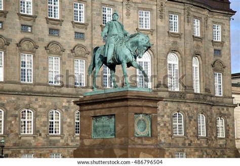 Equestrian Statue King Frederik Vii Front Stock Photo 486796504