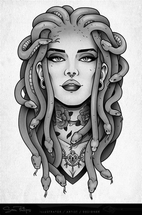 Medusa In Medusa Tattoo Medusa Tattoo Design Medusa Drawing