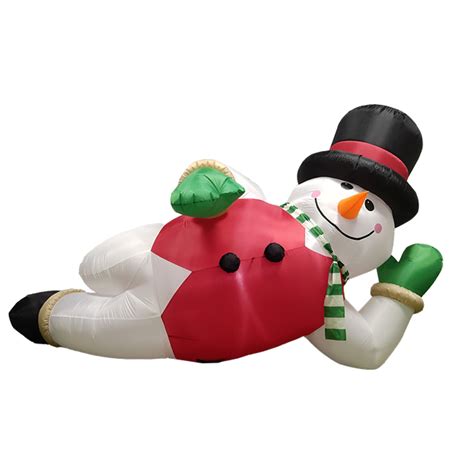 6ft Inflatable Snowman Build In Led Lights Christmas Indoor Outdoor