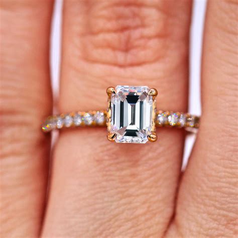 Step cut diamonds offer a different type of beauty from a classic round cut diamond, offering exceptional clarity and a distinctive look when set in discover our favorite emerald cut engagement rings below! Charming 1.05 carat emerald cut diamond engagement ring in ...