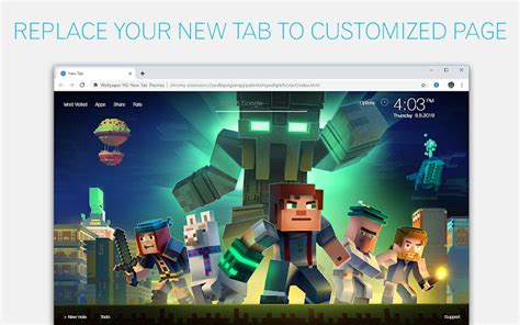Minecraft Backgrounds New Tab