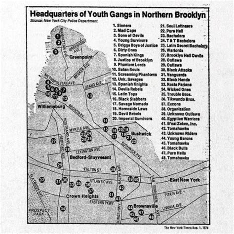Gangs Of 1970s New York Mapped