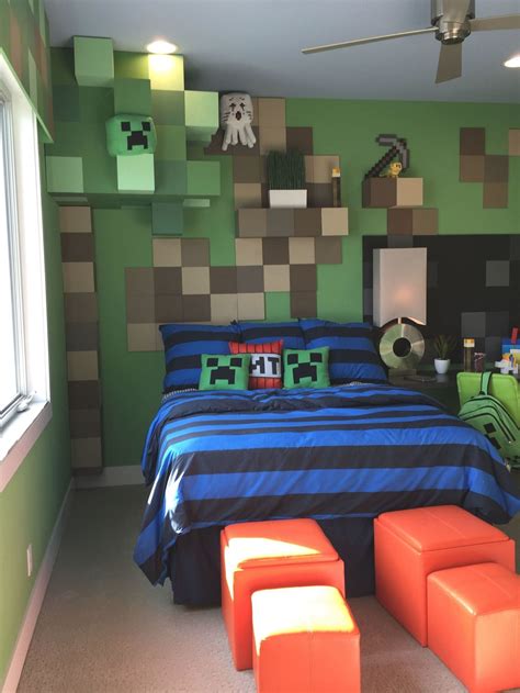 Teenage Boys Bedroom Design With Minecraft Theme 1 Amazing Bedroom