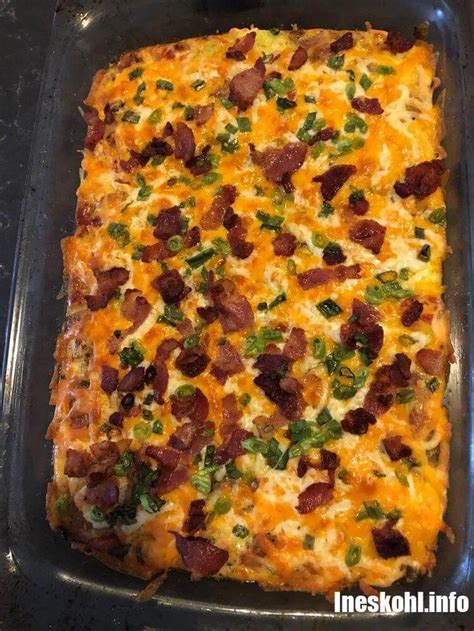 Bacon Egg And Hash Brown Casserole Ineskohl Kitchen Hash Brown